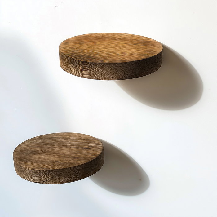 Hanah Home Conjunto de 3 Estantes de Pared de Madera Decorativos Hanah Home Conjunto de 3 Estantes de Pared de Madera Decorativos
